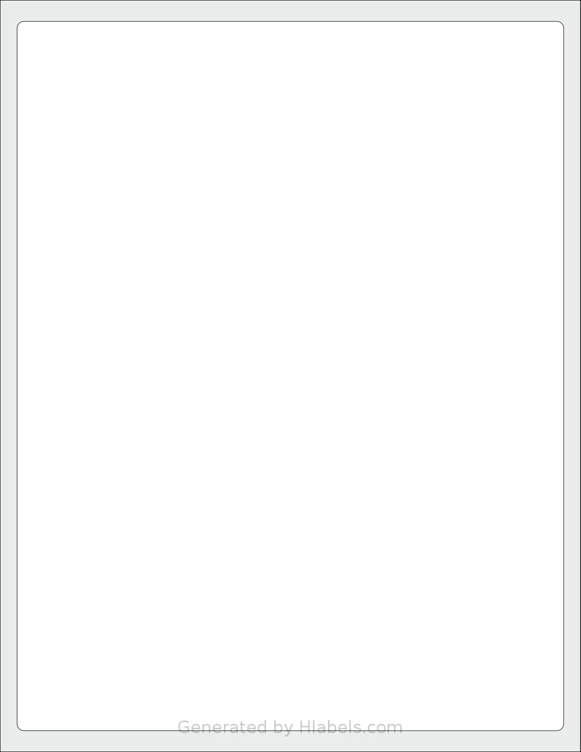 Labelsbythesheet® 0801 template with 1 rectangular 8 x 10.375 inch labels per sheet, on Letter-size adhesive blank label sheets.