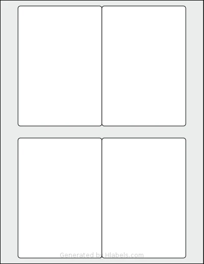 Labelsbythesheet® 0841 Template Labelsbythesheet® 0841 template with 4 rectangular 3.5 x 5 inch labels per sheet, on Letter-size adhesive blank label sheets.