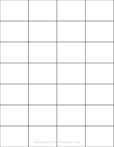 Labelsbythesheet® 0853 template with 28 rectangular 2.125 x 1.571 inch labels per sheet, on Letter-size adhesive blank label sheets.
