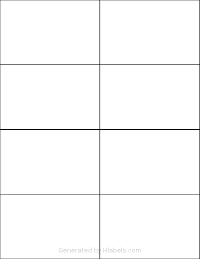 Labelsbythesheet® 0881 Template Labelsbythesheet® 0881 template with 8 rectangular 4.25 x 2.75 inch labels per sheet, on Letter-size adhesive blank label sheets.