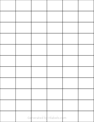 Labelsbythesheet® 0983 template with 66 rectangular 1.42 x 1 inch labels per sheet, on Letter-size adhesive blank label sheets.
