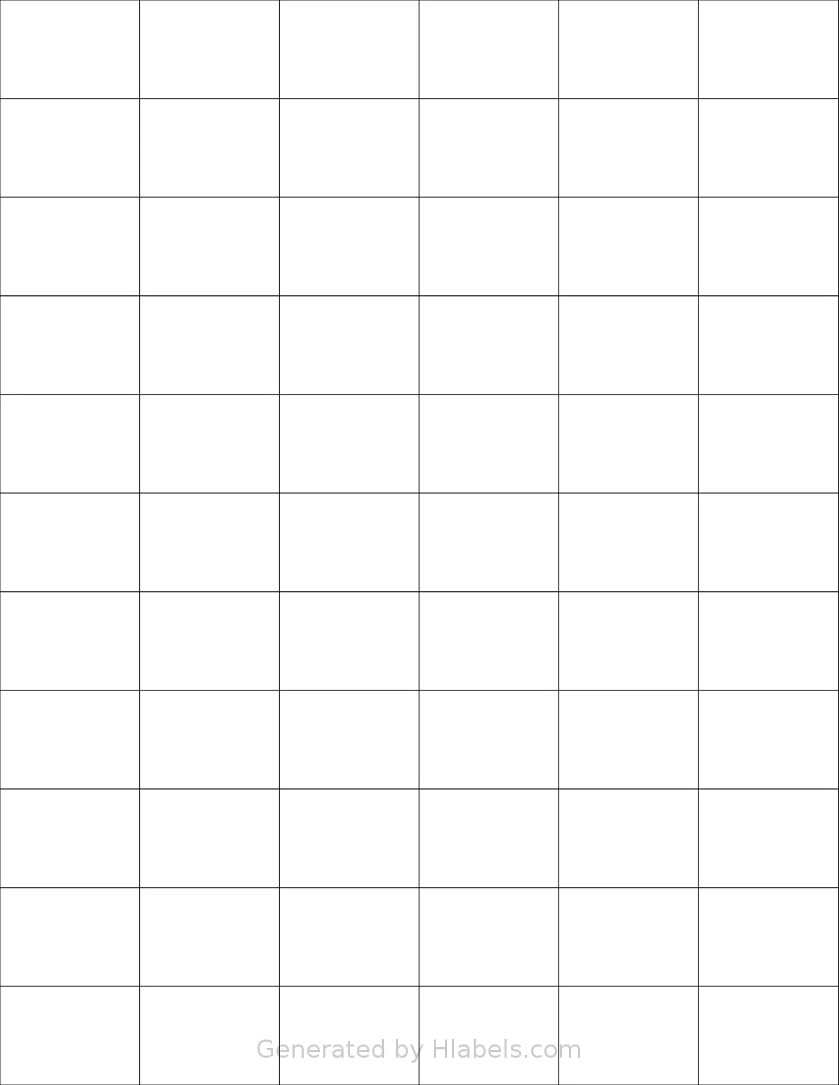 Labelsbythesheet® 0983 template with 66 rectangular 1.42 x 1 inch labels per sheet, on Letter-size adhesive blank label sheets.