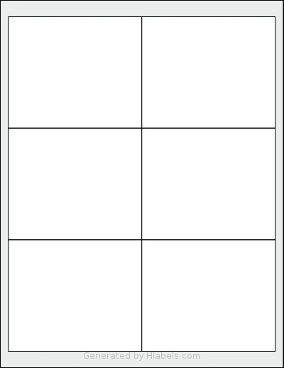 Labelsbythesheet® 1071 Template Labelsbythesheet® 1071 template with 6 rectangular 4 x 3.33 inch labels per sheet, on Letter-size adhesive blank label sheets.