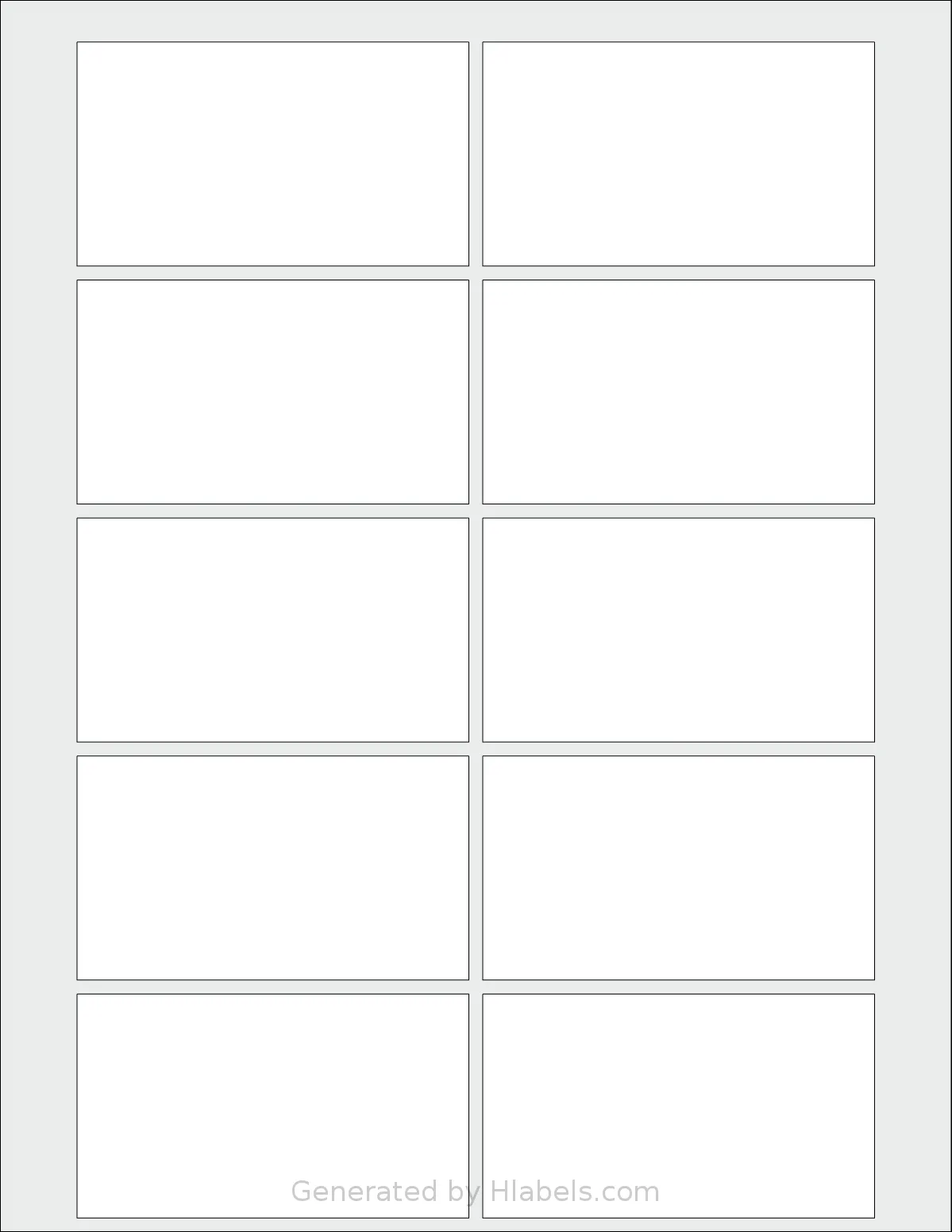 Labelsbythesheet® 1202 template with 10 rectangular 3.5 x 2 inch labels per sheet, on Letter-size adhesive blank label sheets.