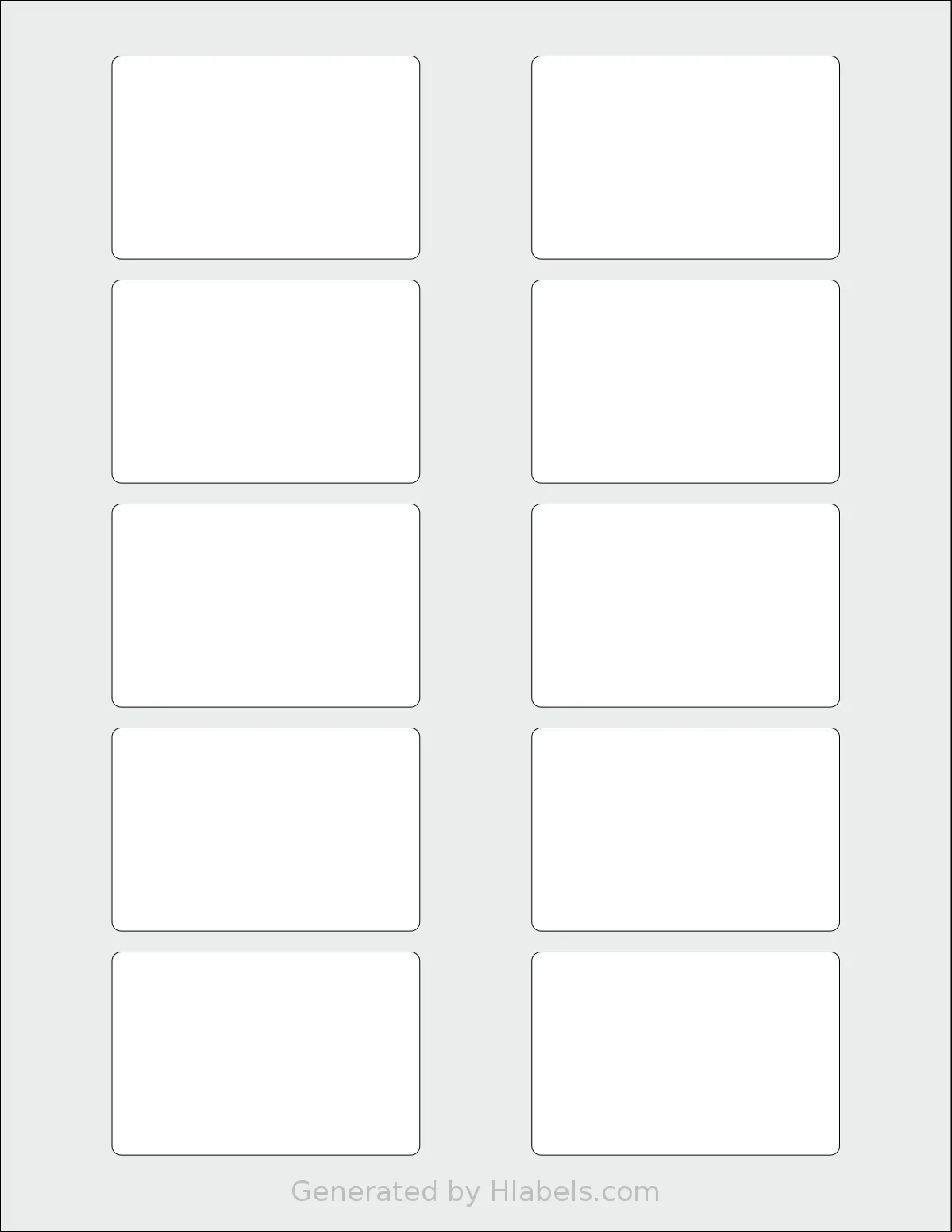 Labelsbythesheet® 1402 template with 10 rectangular 2.75 x 1.8125 inch labels per sheet, on Letter-size adhesive blank label sheets.