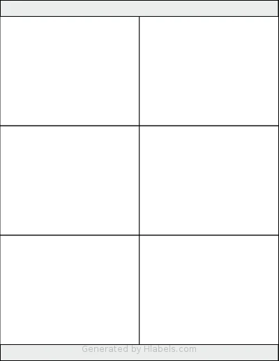 Labelsbythesheet® 1661 Template Labelsbythesheet® 1661 template with 6 rectangular 4.25 x 3.33 inch labels per sheet, on Letter-size adhesive blank label sheets.