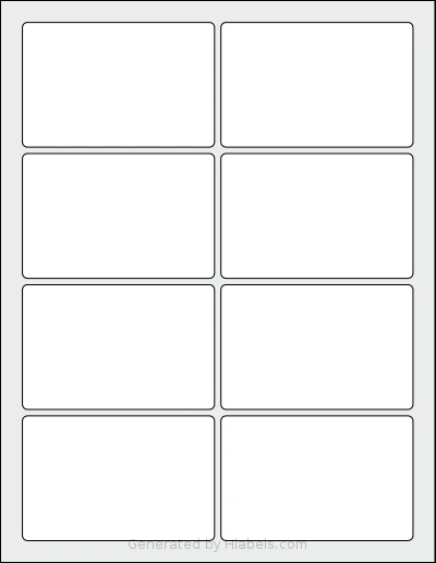 Labelsbythesheet® 1691X Template Labelsbythesheet® 1691X template with 8 rectangular 3.75 x 2.4375 inch labels per sheet, on Letter-size adhesive blank label sheets.