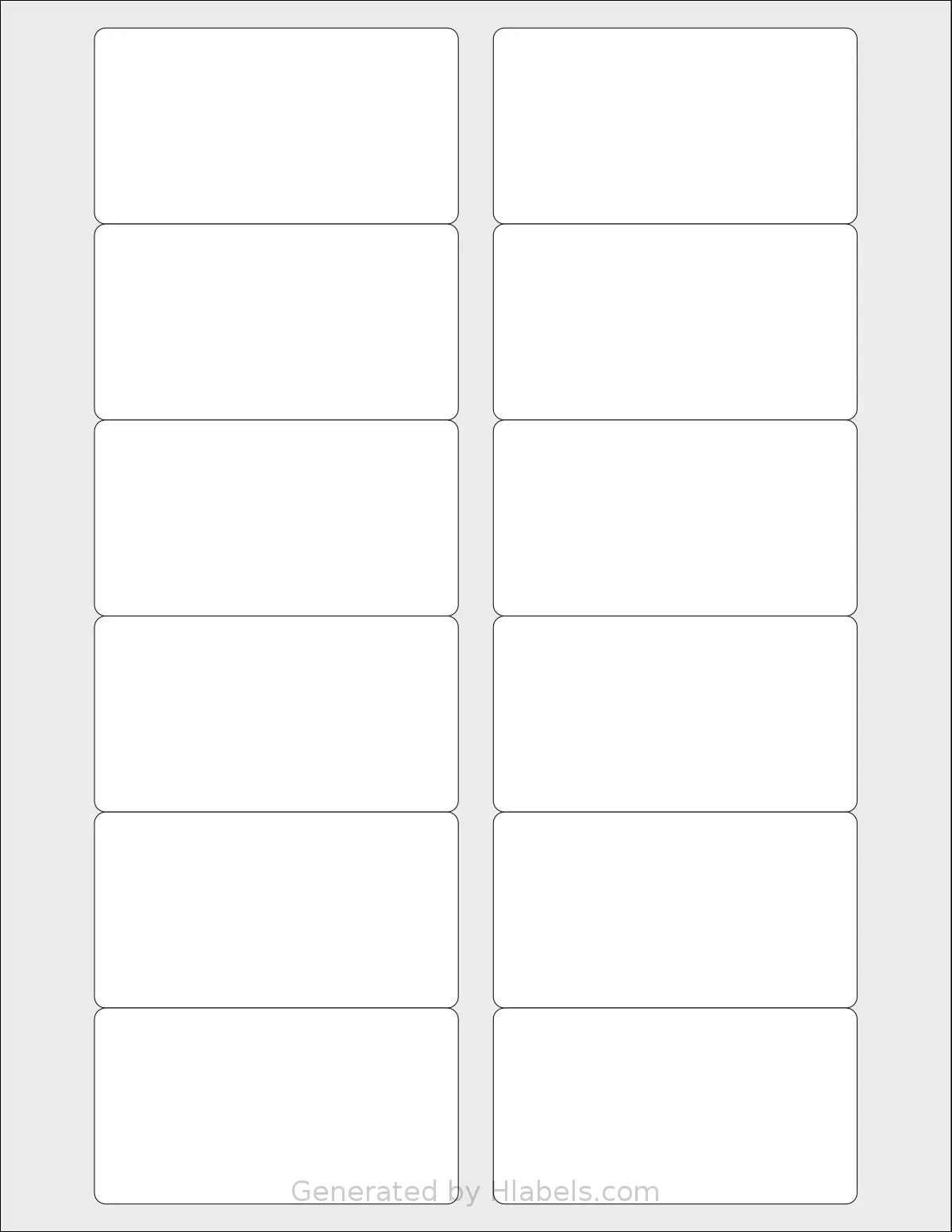 Labelsbythesheet® 1803 template with 12 rectangular 3.25 x 1.75 inch labels per sheet, on Letter-size adhesive blank label sheets.