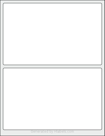 Labelsbythesheet® 1811 Template Labelsbythesheet® 1811 template with 2 rectangular 8 x 5 inch labels per sheet, on Letter-size adhesive blank label sheets.