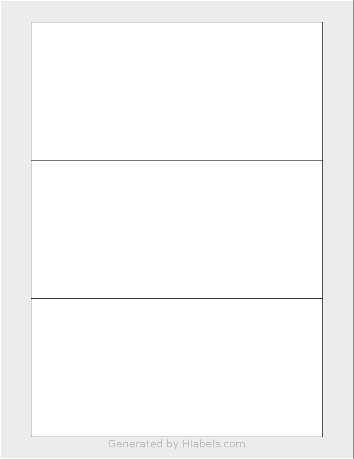 Labelsbythesheet® 1821 template with 3 rectangular 7 x 3.3125 inch labels per sheet, on Letter-size adhesive blank label sheets.