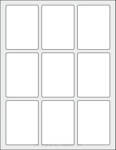 Labelsbythesheet® 1891 template with 9 rectangular 2.375 x 3.25 inch labels per sheet, on Letter-size adhesive blank label sheets.