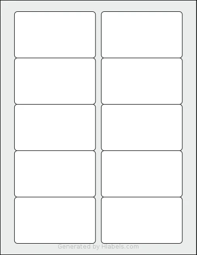 Labelsbythesheet® 3202 Template Labelsbythesheet® 3202 template with 10 rectangular 3.5 x 2 inch labels per sheet, on Letter-size adhesive blank label sheets.