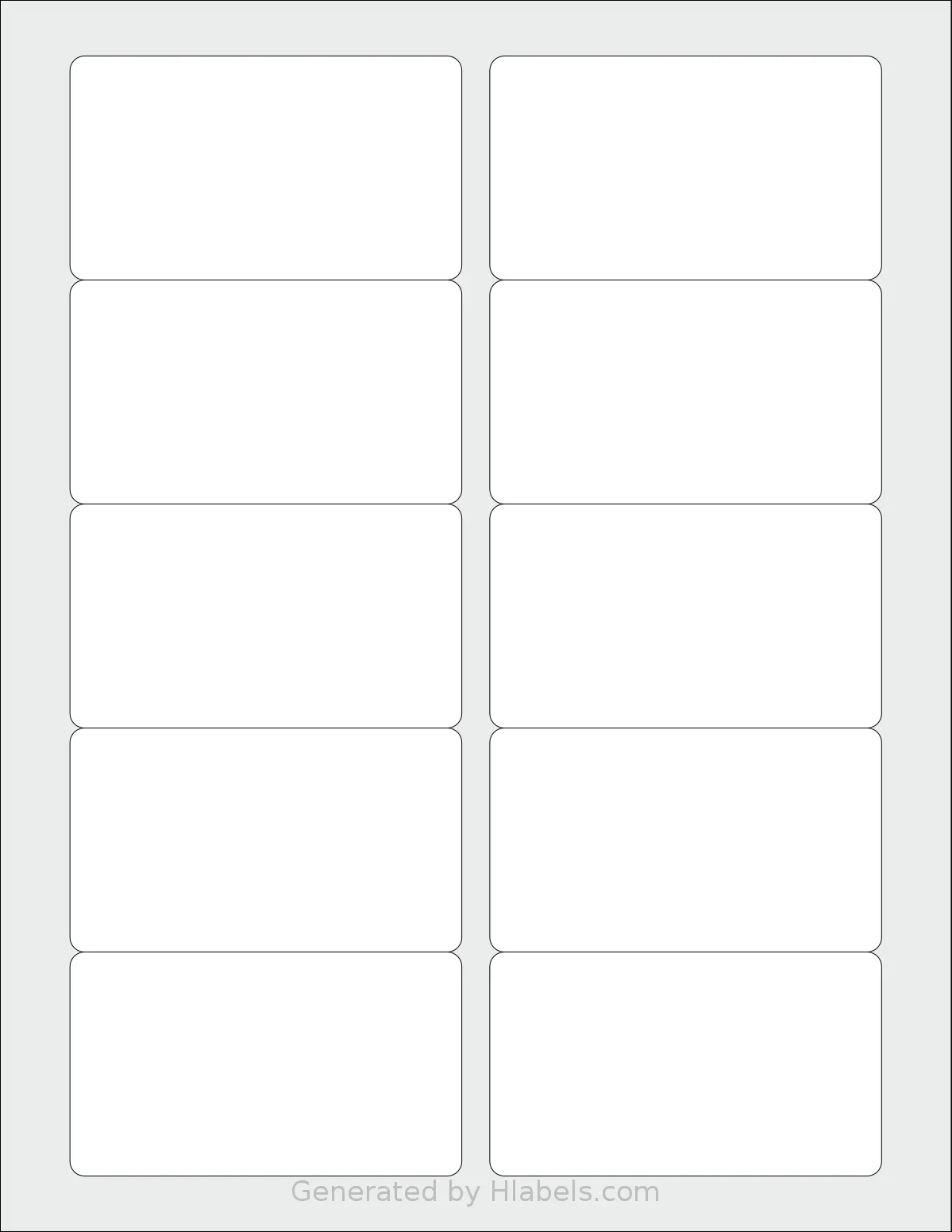 Labelsbythesheet® 3202 template with 10 rectangular 3.5 x 2 inch labels per sheet, on Letter-size adhesive blank label sheets.