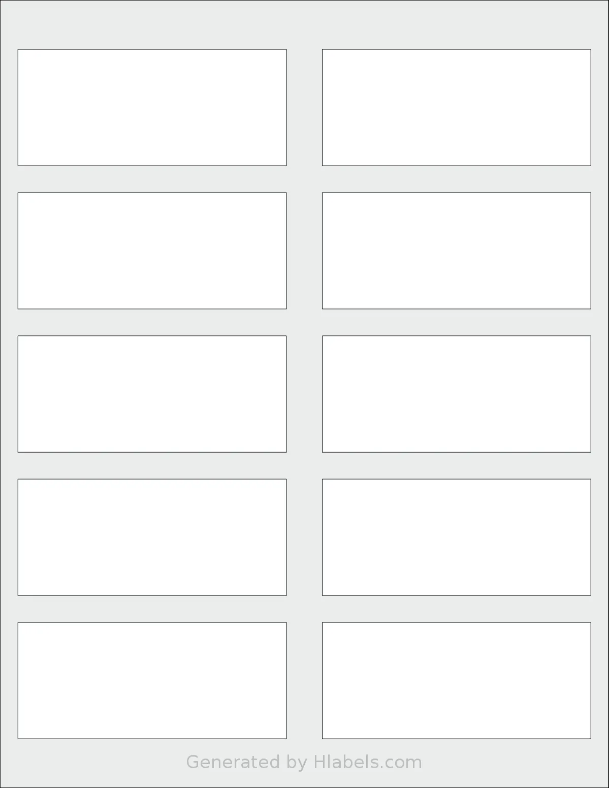 Labelsbythesheet® 4202 template with 10 rectangular 3.75 x 1.625 inch labels per sheet, on Letter-size adhesive blank label sheets.