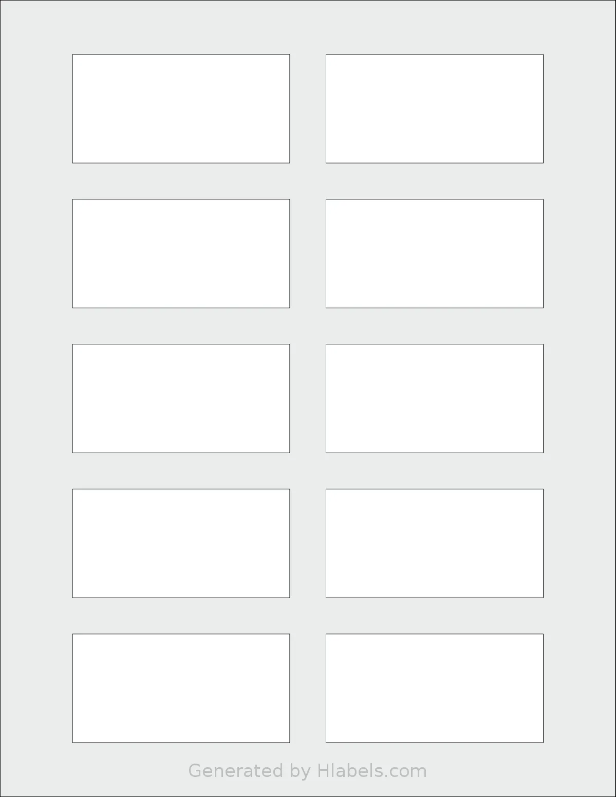 Labelsbythesheet® 8102 template with 10 rectangular 3 x 1.5 inch labels per sheet, on Letter-size adhesive blank label sheets.