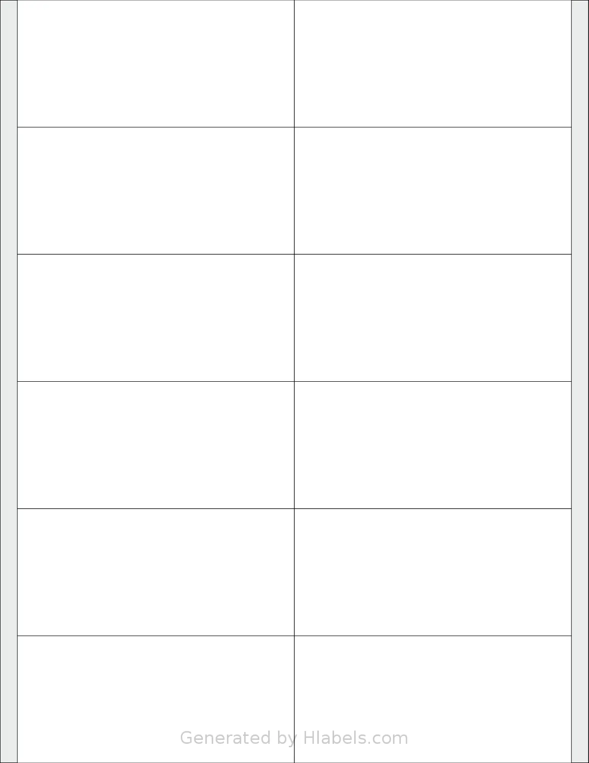 Labelsbythesheet® 9113 template with 12 rectangular 4 x 1.833 inch labels per sheet, on Letter-size adhesive blank label sheets.
