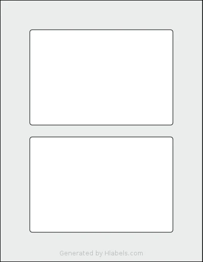 Labelsbythesheet® 9911 Template Labelsbythesheet® 9911 template with 2 rectangular 6 x 4 inch labels per sheet, on Letter-size adhesive blank label sheets.