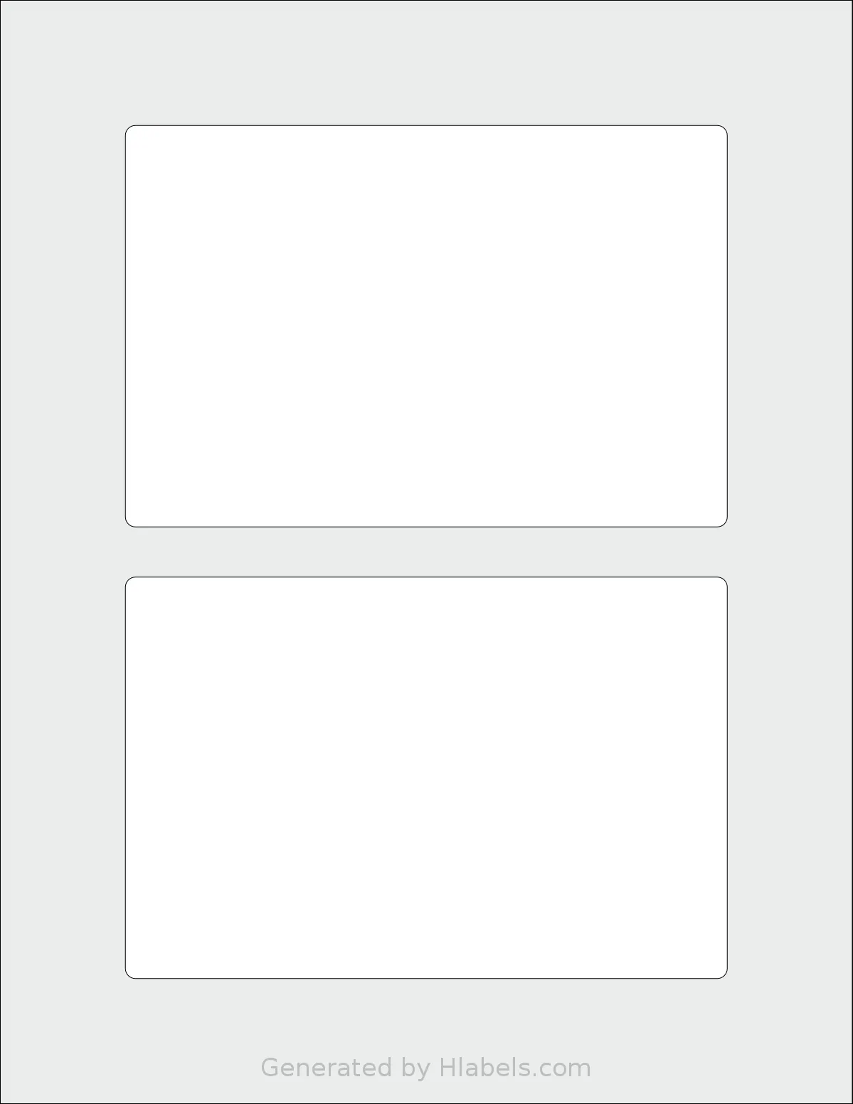 Labelsbythesheet® 9911 template with 2 rectangular 6 x 4 inch labels per sheet, on Letter-size adhesive blank label sheets.