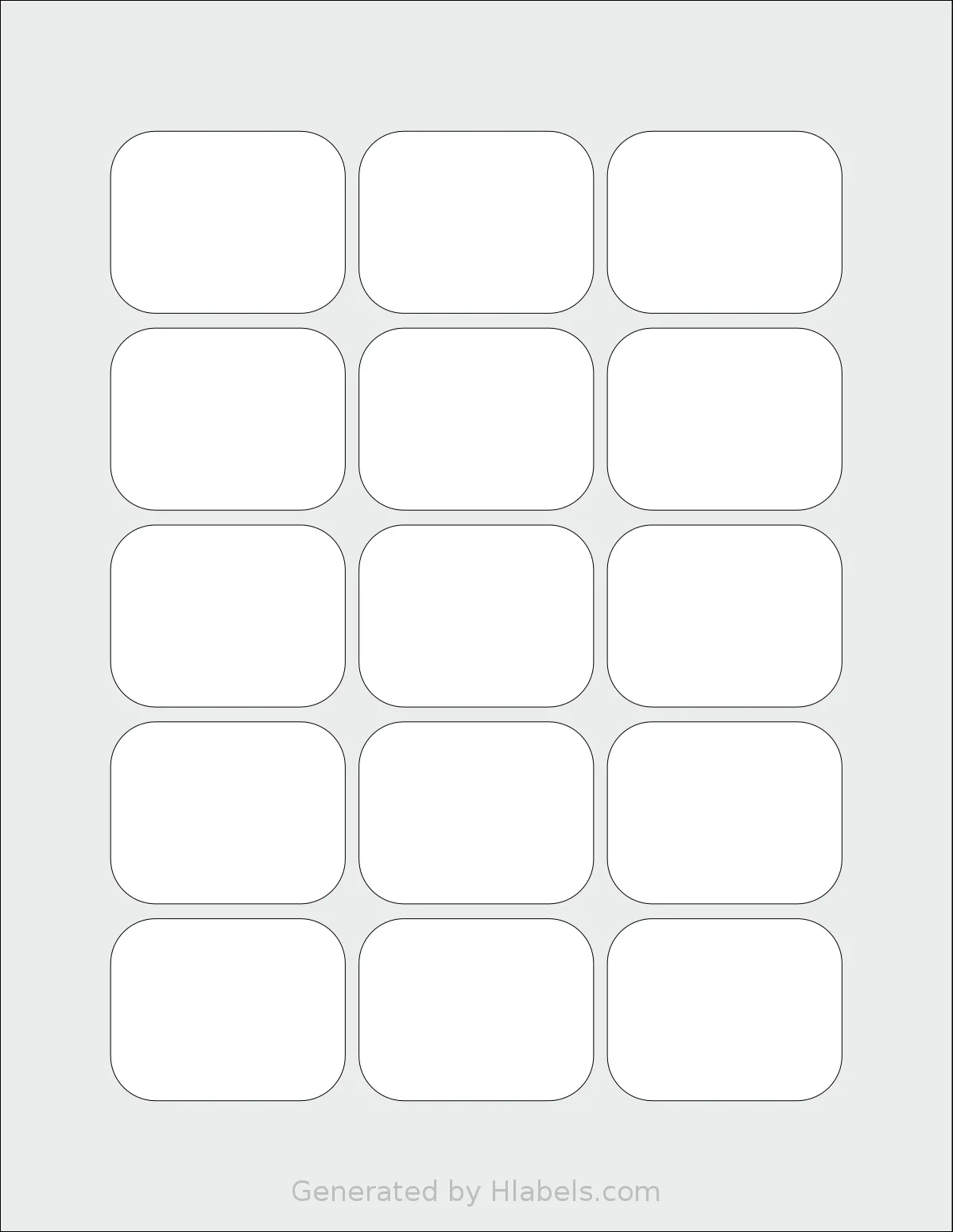 Labelsbythesheet® 9923 template with 15 rectangular 2.0937 x 1.625 inch labels per sheet, on Letter-size adhesive blank label sheets.