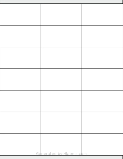 MacoLabels® M-5360 Template MacoLabels® M-5360 template with 21 rectangular 2.8333 x 1.5 inch labels per sheet, on Letter-size adhesive blank label sheets.