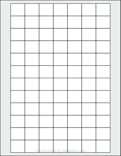 Magnatag® CD11 template with 84 rectangular 1 x 0.875 inch labels per sheet, on Letter-size adhesive blank label sheets.