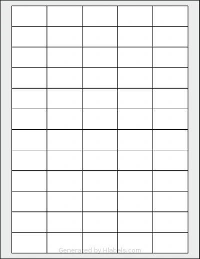 Magnatag® CD115 template with 60 rectangular 1.5 x 0.875 inch labels per sheet, on Letter-size adhesive blank label sheets.