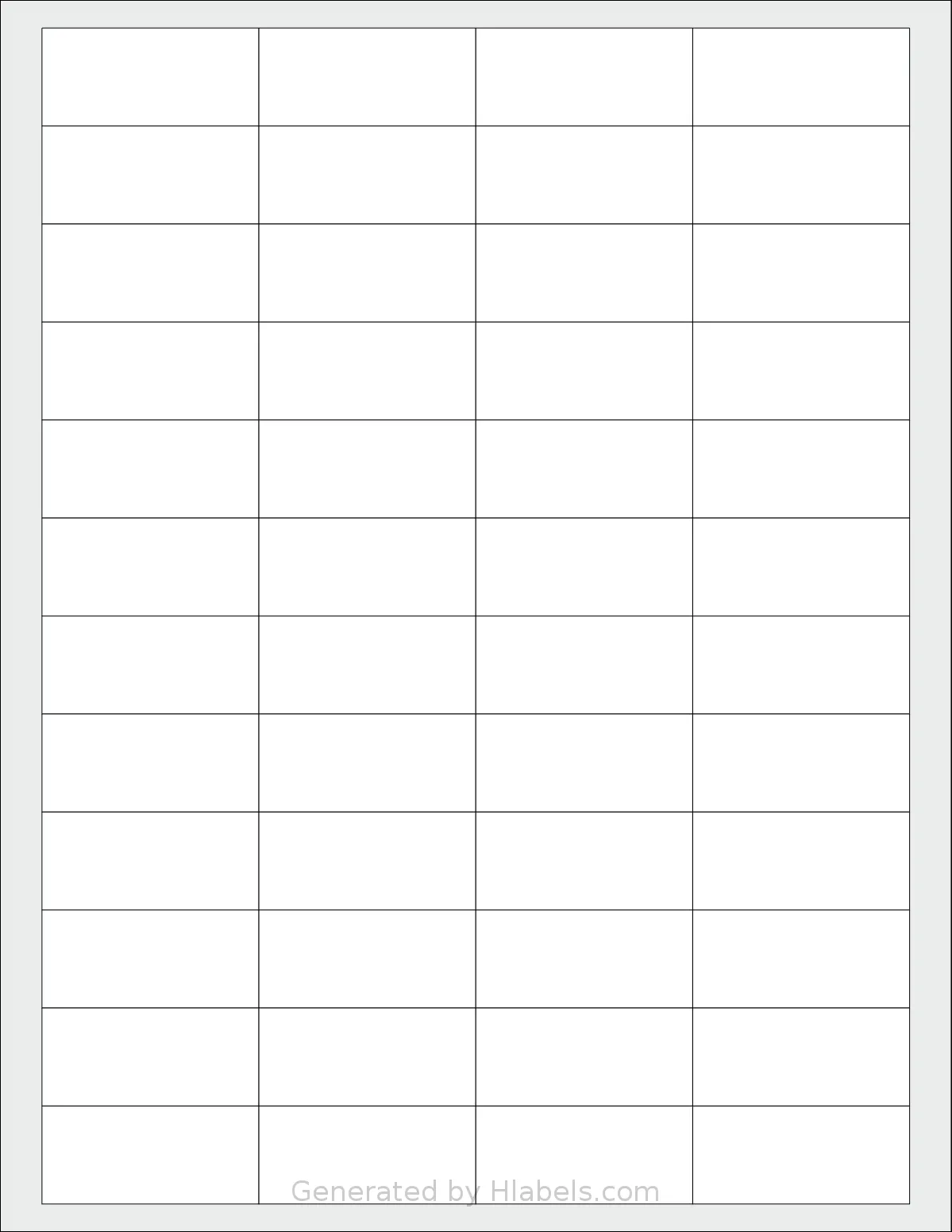 Magnatag® CD12 template with 48 rectangular 1.9375 x 0.875 inch labels per sheet, on Letter-size adhesive blank label sheets.