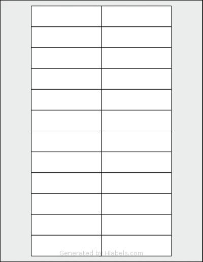 Magnatag® CD13 template with 24 rectangular 2.9375 x 0.875 inch labels per sheet, on Letter-size adhesive blank label sheets.