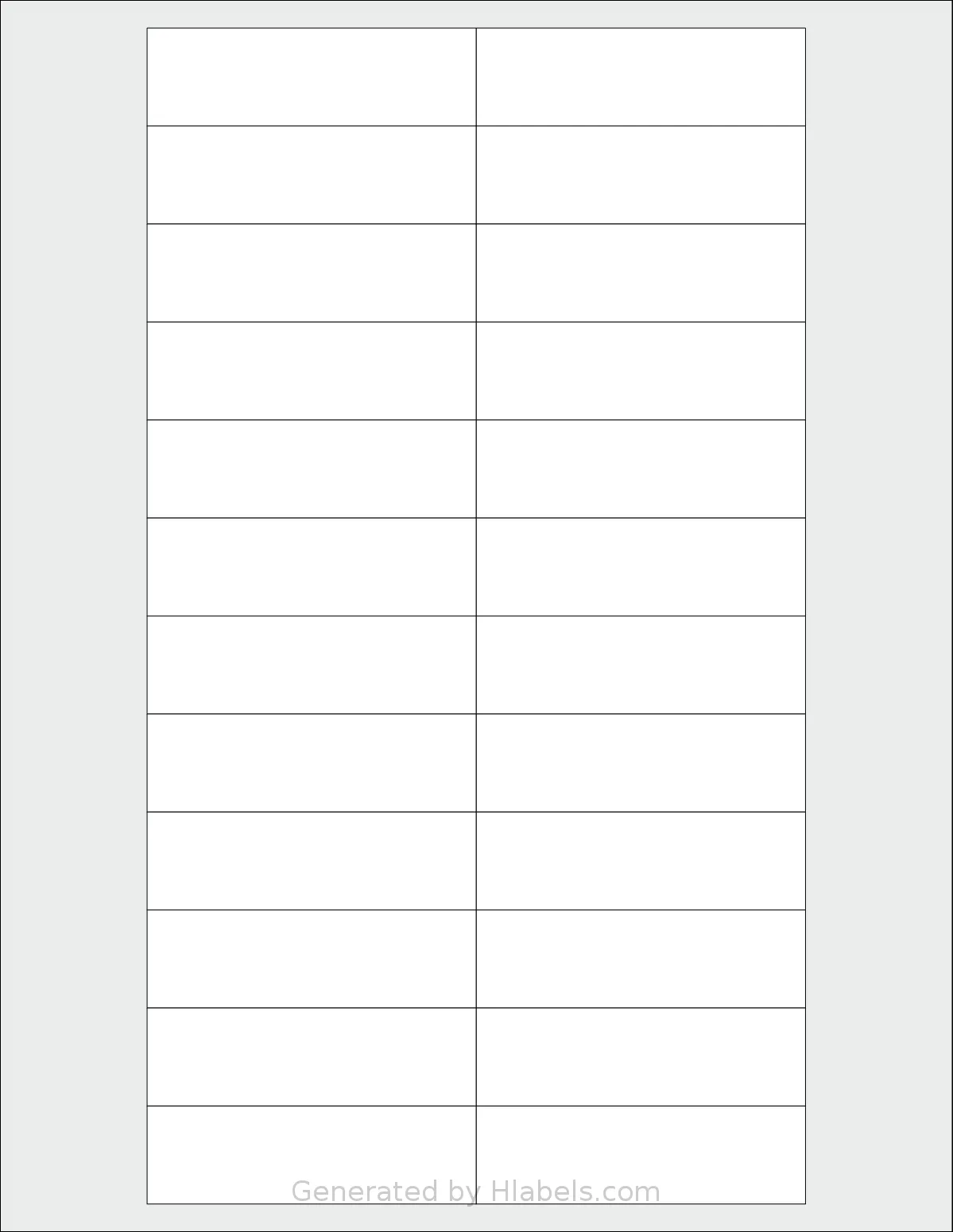 Magnatag® CD13 template with 24 rectangular 2.9375 x 0.875 inch labels per sheet, on Letter-size adhesive blank label sheets.