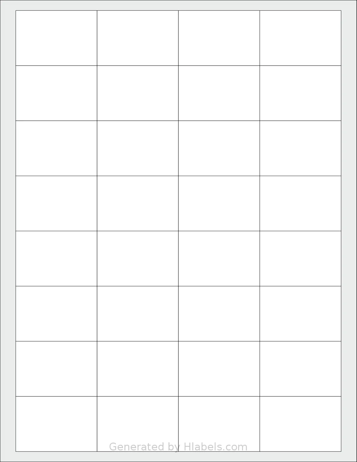 Magnatag® CD132 template with 32 rectangular 1.9375 x 1.3125 inch labels per sheet, on Letter-size adhesive blank label sheets.