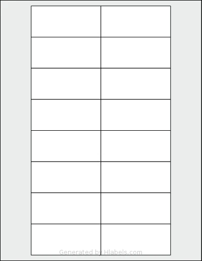 Magnatag® CD133 template with 16 rectangular 2.9375 x 1.3125 inch labels per sheet, on Letter-size adhesive blank label sheets.