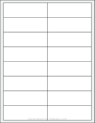 Magnatag® CD134 template with 16 rectangular 3.9375 x 1.3125 inch labels per sheet, on Letter-size adhesive blank label sheets.