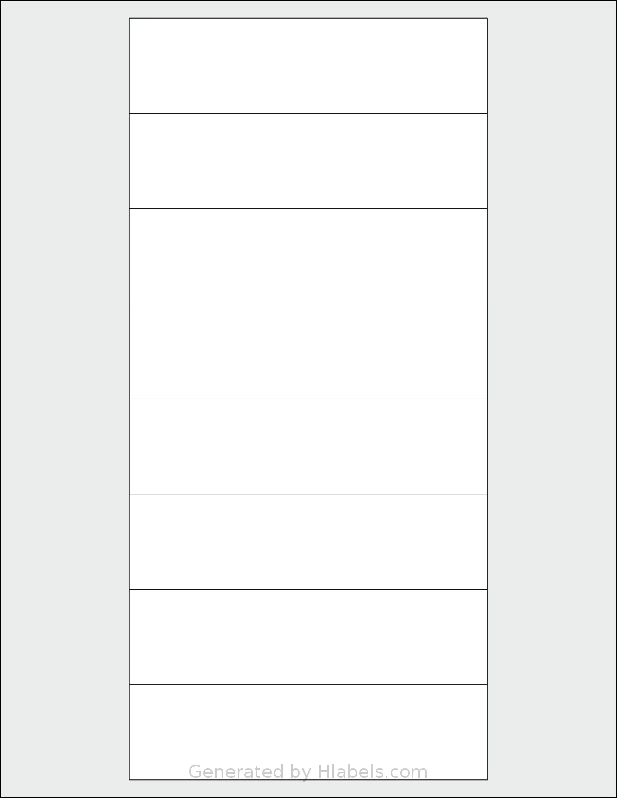 Magnatag® CD135 template with 8 rectangular 4.9375 x 1.3125 inch labels per sheet, on Letter-size adhesive blank label sheets.