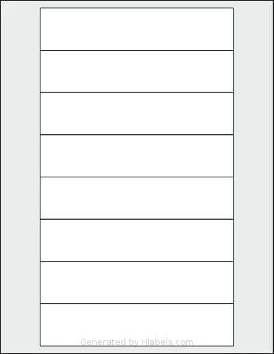 Magnatag® CD136 template with 8 rectangular 6 x 1.3125 inch labels per sheet, on Letter-size adhesive blank label sheets.