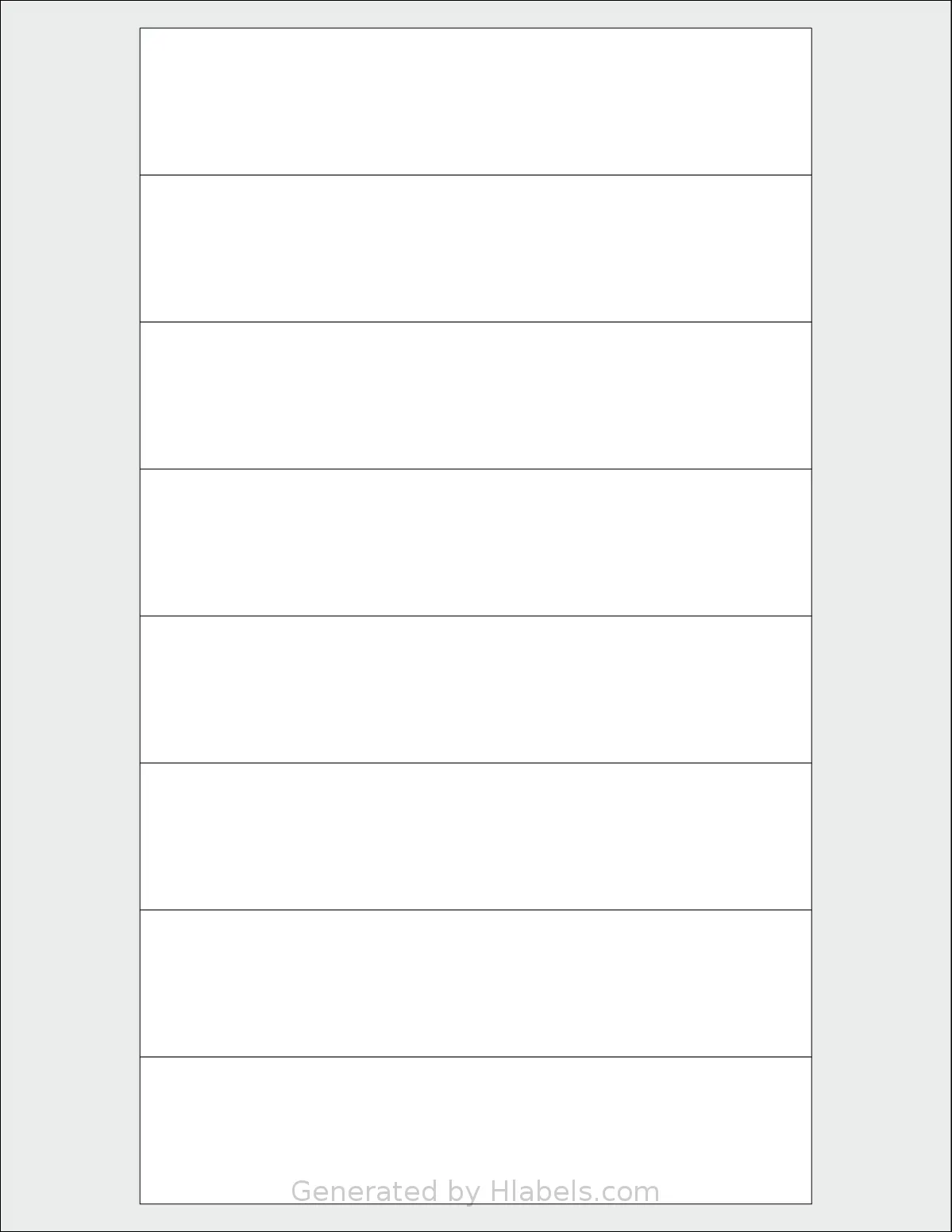 Magnatag® CD136 template with 8 rectangular 6 x 1.3125 inch labels per sheet, on Letter-size adhesive blank label sheets.