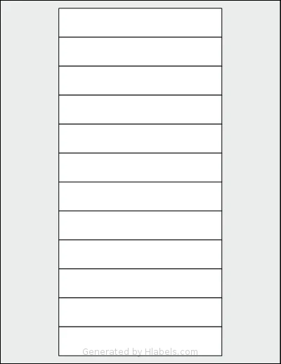 Magnatag® CD15 template with 12 rectangular 4.9375 x 0.875 inch labels per sheet, on Letter-size adhesive blank label sheets.