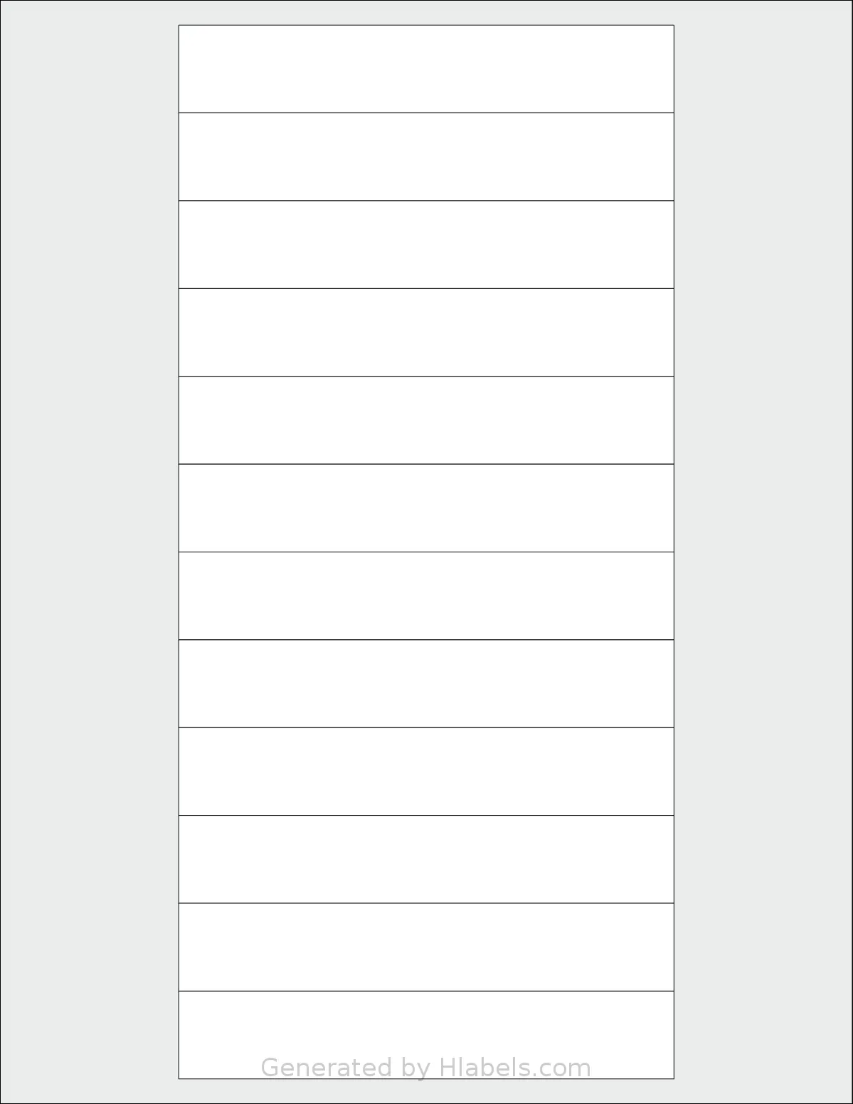 Magnatag® CD15 template with 12 rectangular 4.9375 x 0.875 inch labels per sheet, on Letter-size adhesive blank label sheets.