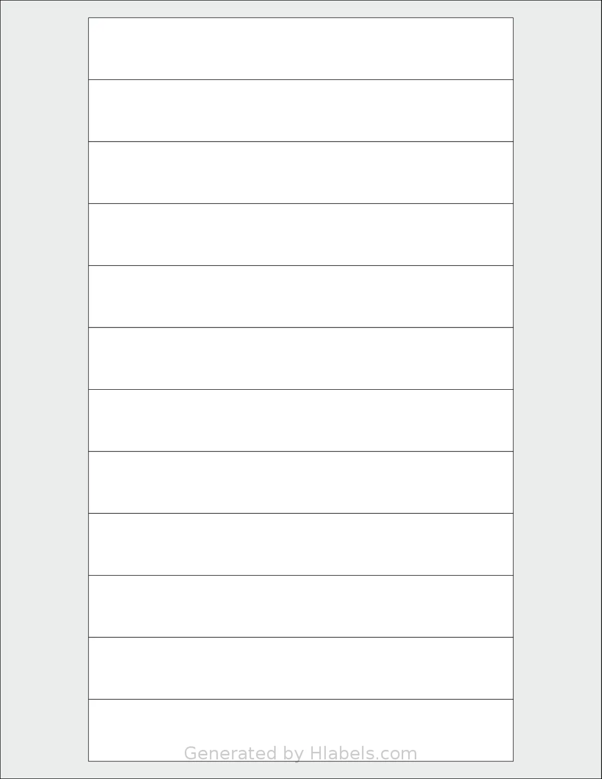 Magnatag® CD16 template with 12 rectangular 6 x 0.875 inch labels per sheet, on Letter-size adhesive blank label sheets.