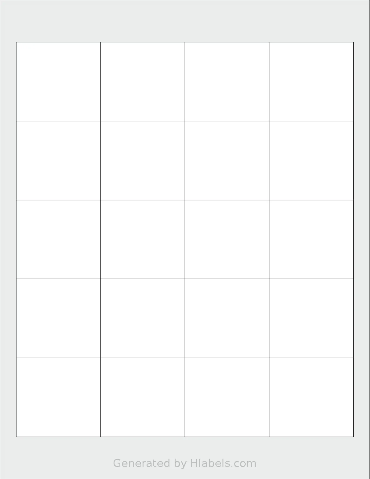 Magnatag® CD22 template with 20 rectangular 1.9375 x 1.8125 inch labels per sheet, on Letter-size adhesive blank label sheets.