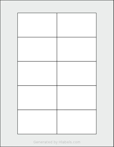 Magnatag® CD23 template with 10 rectangular 2.9375 x 1.8125 inch labels per sheet, on Letter-size adhesive blank label sheets.