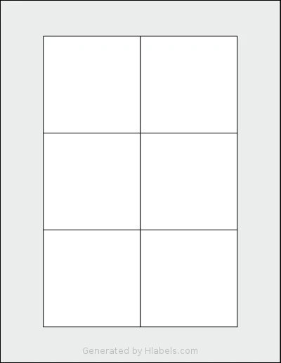 Magnatag® CD33 template with 6 square 2.9375 x 2.9375 inch labels per sheet, on Letter-size adhesive blank label sheets.