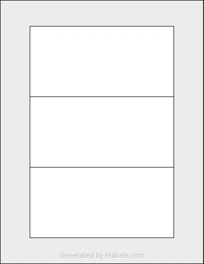 Magnatag® CD36 template with 3 rectangular 6 x 2.9375 inch labels per sheet, on Letter-size adhesive blank label sheets.