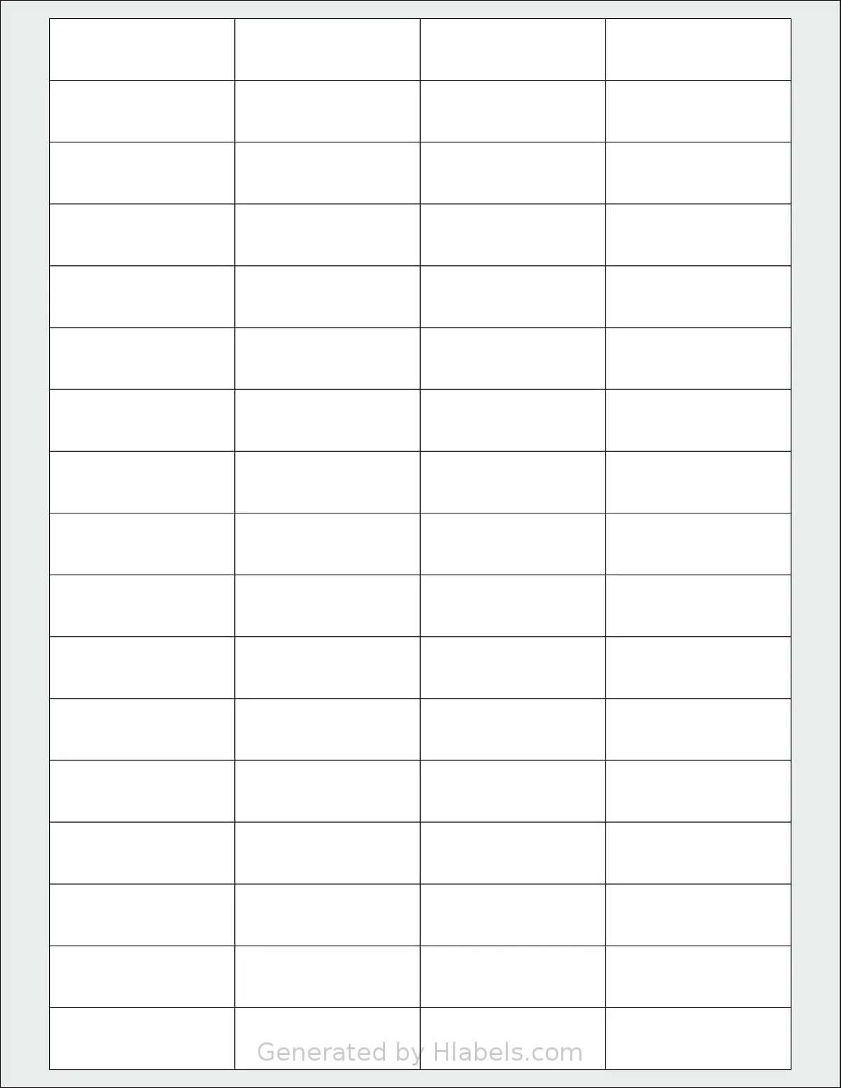 Magnatag® CD8178 template with 68 rectangular 1.875 x 0.625 inch labels per sheet, on Letter-size adhesive blank label sheets.