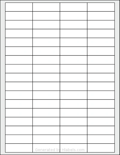 Magnatag® CD82 template with 68 rectangular 1.9373 x 0.625 inch labels per sheet, on Letter-size adhesive blank label sheets.