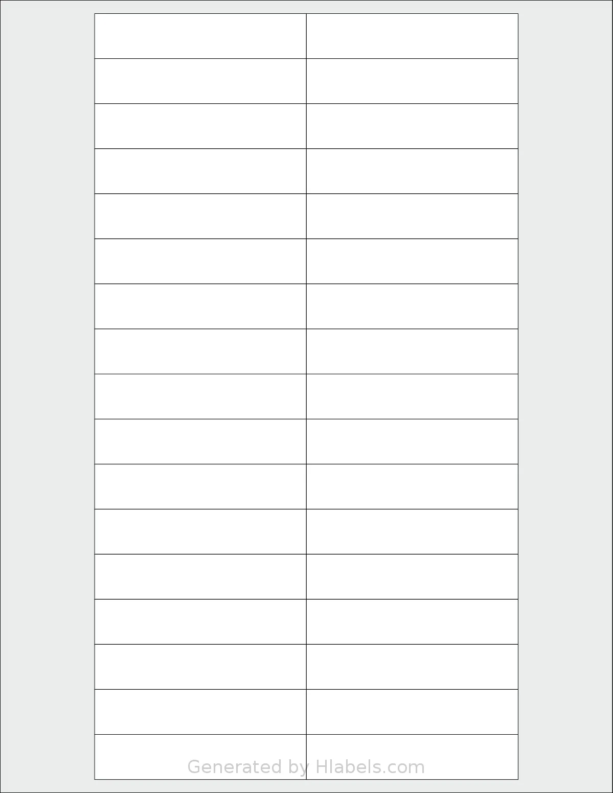 Magnatag® CD83 template with 34 rectangular 2.9375 x 0.625 inch labels per sheet, on Letter-size adhesive blank label sheets.