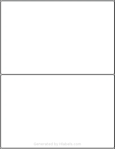 Methdic® 2-UP Template Methdic® 2-UP template with 2 rectangular 8.4 x 5.4 inch labels per sheet, on Letter-size adhesive blank label sheets.