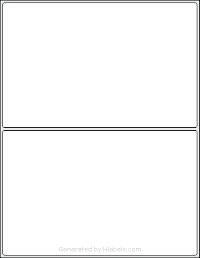 MfLabel® A4280215R Template MfLabel® A4280215R template with 2 rectangular 8.27 x 5.32 inch labels per sheet, on Letter-size adhesive blank label sheets.