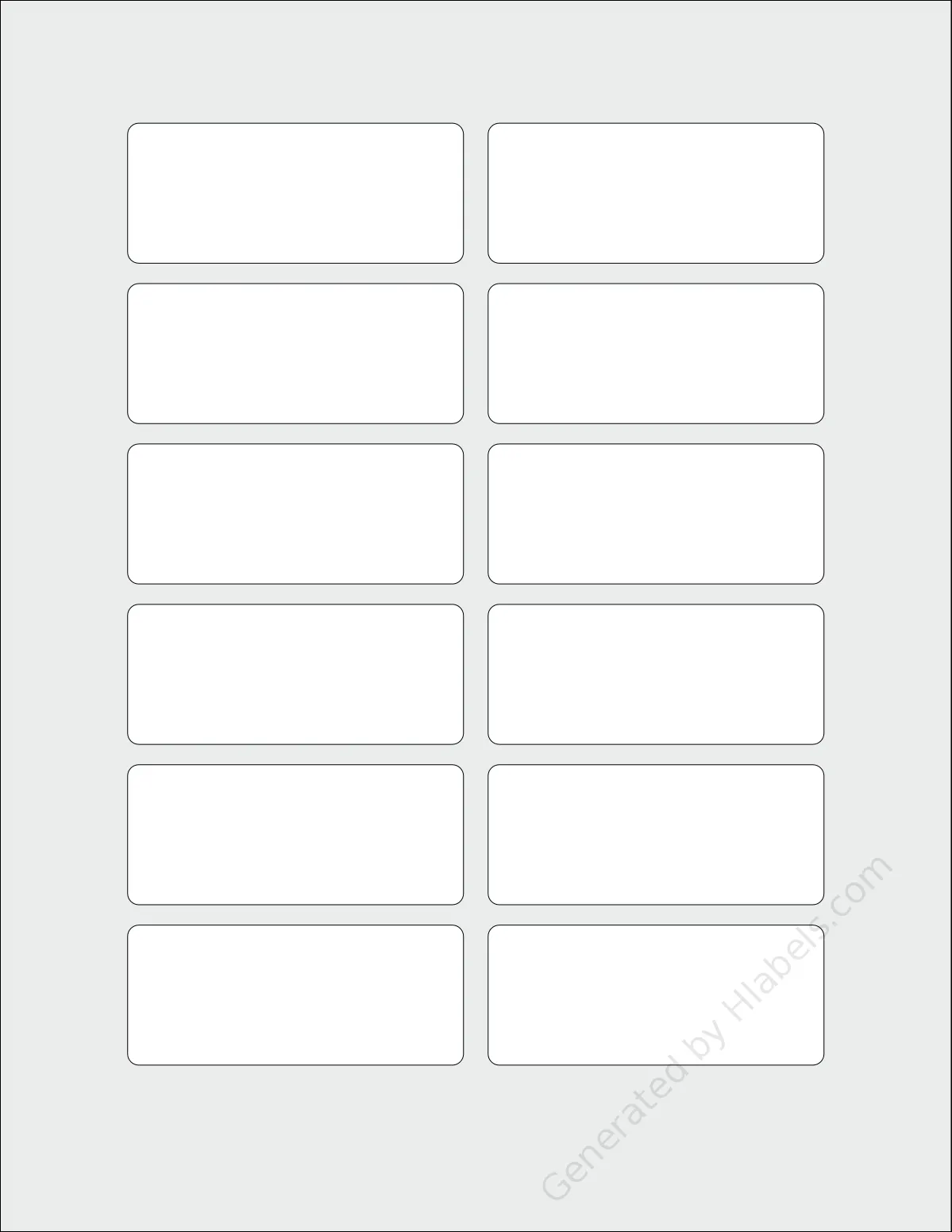 NeatMethod® Pantry template with 12 rectangular 3 x 1.25 inch labels per sheet, on Letter-size adhesive blank label sheets.