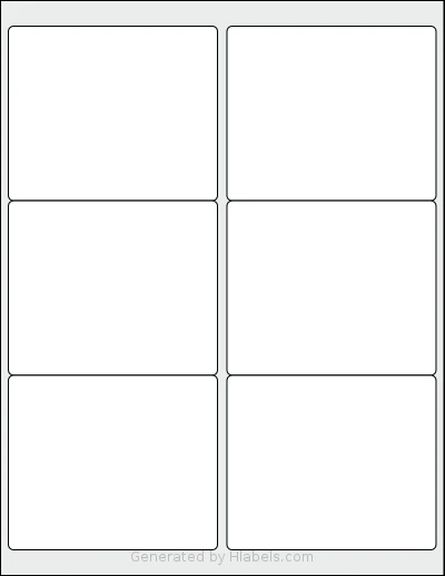Nelko® APLT06 Template Nelko® APLT06 template with 6 rectangular 4 x 3.3333 inch labels per sheet, on Letter-size adhesive blank label sheets.