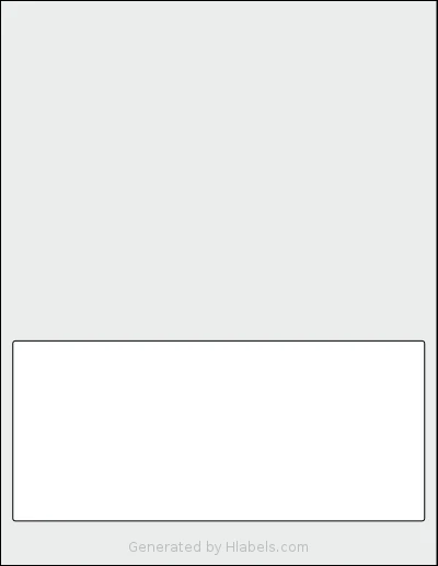 NextDayLabels® NDL-1200 Template NextDayLabels® NDL-1200 template with 1 rectangular 8 x 3.5 inch labels per sheet, on Letter-size adhesive blank label sheets.